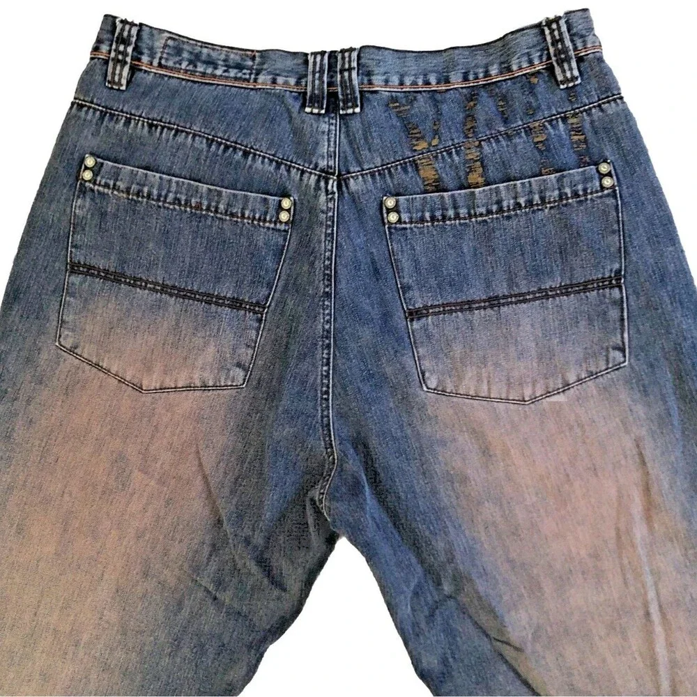 VTG Phat Farm Baggy Jeans Mens Size 36x32 Wide Leg Streetwear Skater Grunge
